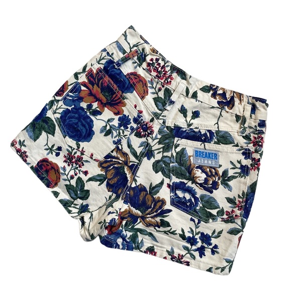 90s Vintage Breaker jeans sportswear floral high waist shorts - Picture 17 of 17